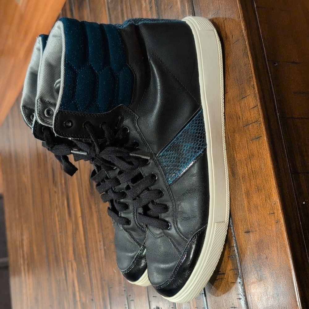 Just Cavalli Leather High Top Sneakers